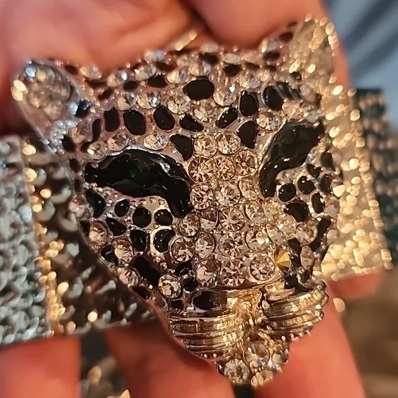 Silver Leopard Chain Bracelet Rare - Picture 3 of 5